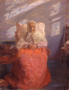 Anna Ancher Mrs Ane Brondum in the blue room Spain oil painting artist